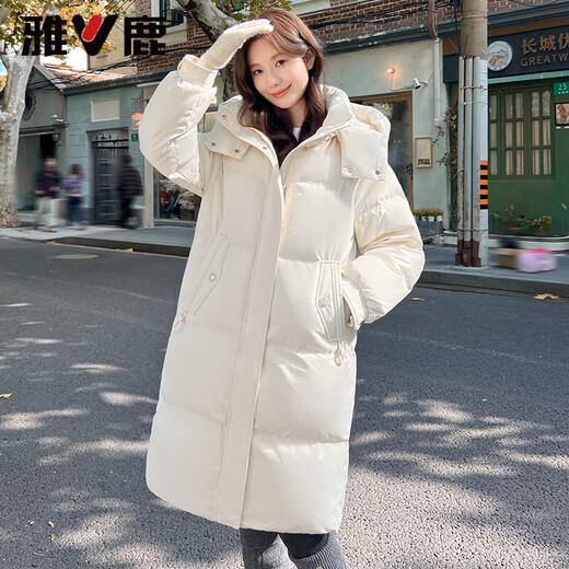 Yalu mid-length down jacket for women 2025 winter new OCC winter wear simple high-end coat winter women