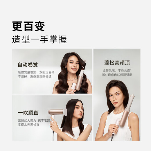 Chaimi P10 Pro Portable Folding Mini High-speed Pocket Stylist Hair Dryer Negative Ion Hair Care Quick-drying Hair Gift for Business Travel Australian White Rose AHD52