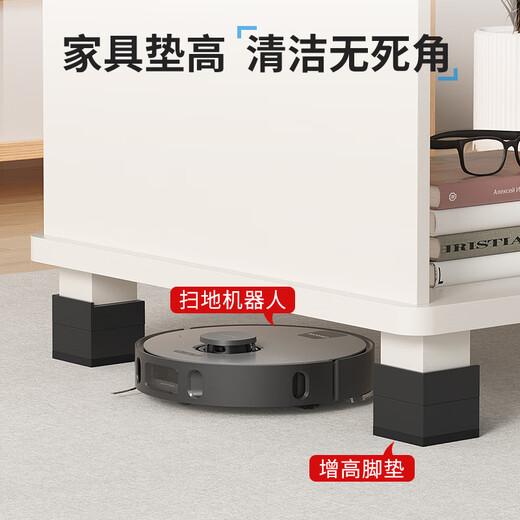 Liofeng table foot booster, bed foot heightening artifact, load-bearing sofa coffee table, table corner leg furniture, non-slip, silent and wear-resistant base, square black 5.8*5.8 high 4cm 4 pieces