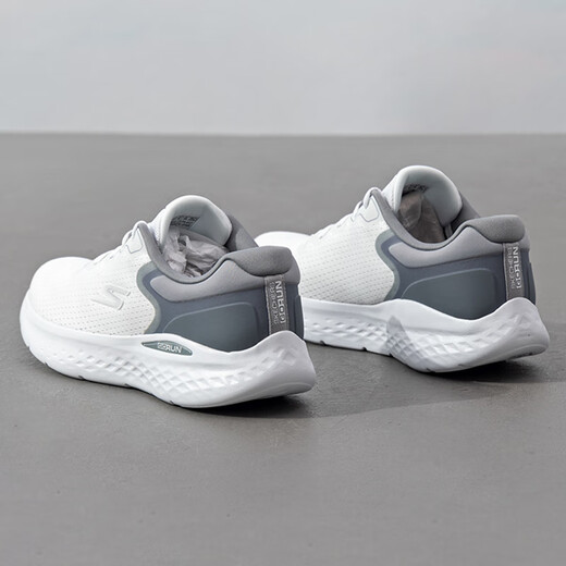 斯凯奇（Skechers）男鞋夏季2025新款减震轻便运动鞋防滑软底跑步鞋网面透气休闲鞋 220898-WGY /白色 42