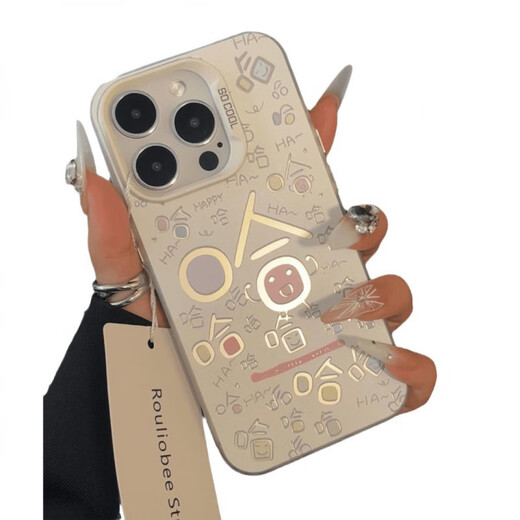 FANCYCHIC Haha Expression Applicable to Apple 16 Mobile Case Transparent Apple 16 Pro Cute Style Women's iPhone 16Pro Max Anti-fall New Apple 15 Full Series Color Silver Shell-White-Haha iPhone 16pro