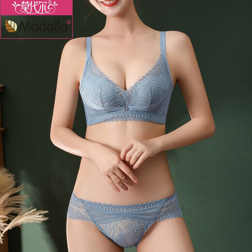 Modal Ben Ming Nian Big Red Large Size Breast-Reducing Underwear Women's Shoulder Straps Non-Slip Thick Push-Up Bra Set Red Set 70A 32A%3D Set