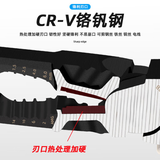 邦越【日本精工】多功能剥线尖嘴钳工业级万用尖咀钳手钳电工专用钳子 9寸多功能尖嘴钳【1315B】升级款