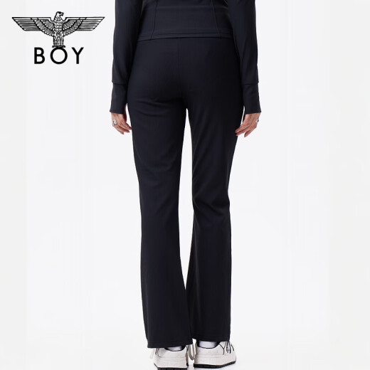 BOY LONDON spring and summer women's simple black slim elastic sport trousers W15901 black S