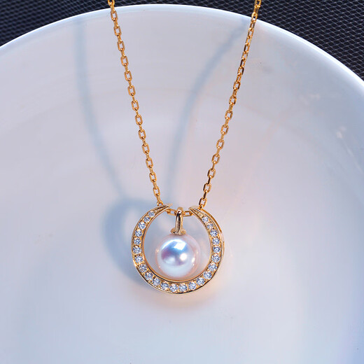 Floating Lotus Seawater Pearl Pendant 758MM Heavenly Lady Moon Women's Pendant a+ without chain 7 points 5-8mm