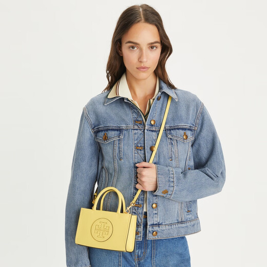 Tory Burch  汤丽柏琦【限时礼遇】 ELLA BIO 迷你手提斜挎托特包TB 145613 柠檬黄 702 OS