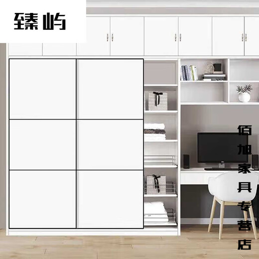 Zhenyu Wardrobe Door Sliding Door Rental House Modern Simple European Style Cabinet Door Bedroom Wardrobe Environmentally Friendly Solid Wood Door Sliding Door New Style 01