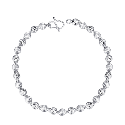 TTMIX platinum cat eye bracelet PT950 fashion queen temperament platinum hand ornament turned bead chain 7.7-7.9g 17cm thick 5.4mm