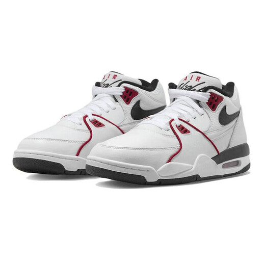 耐克（NIKE）男鞋新款运动鞋AIR FLIGHT 89气垫休闲鞋AJ4兄弟款实战篮球鞋 FD9928-101/AJ4兄弟款/白红 44