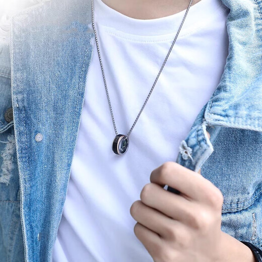 MZMZ platinum necklace men's pt950 platinum fashion pendant trendy hip-hop accessories Valentine's Day birthday gift light luxury necklace with a thousand turns and temperament