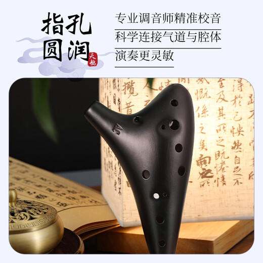 Swan (SWAN) T06 oval instrument 12-hole smoked ceramic mid-tone oval for beginners
