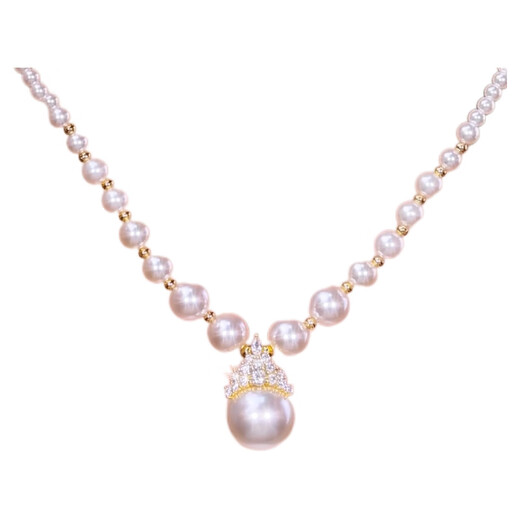 Excellent Pearl Necklace Women's Light Luxury Niche High-Class Clavicle Chain 2025 New Necklace Accessories Pendant Sweater Chain Pearl Color Necklace