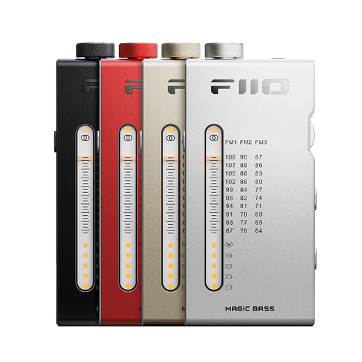 FiiO Portable Rechargeable Lithium Battery Nostalgic Retro Mini Stereo Amplifier FM Radio RR11 Titanium Gold