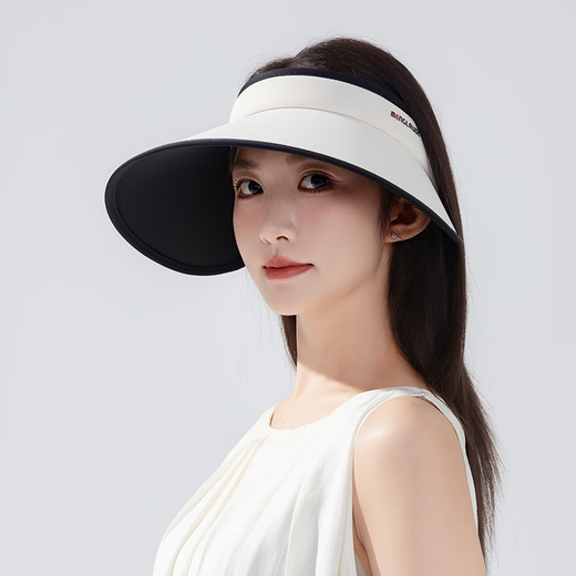 Yalu sun hat women's summer anti-UV large brim face-covering sun hat showing face small hollow top sun hat
