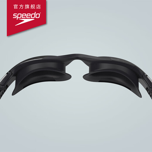 Speedo swimming goggles Hydrosity2 generation soft fit wide field of view anti-fog swimming goggles for men and women, black/smoke gray