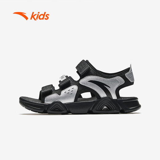 ANTA Children's Sports Sandals for Boys 2025 Summer Breathable Velcro Open-Toe Beach Shoes A12326962I
