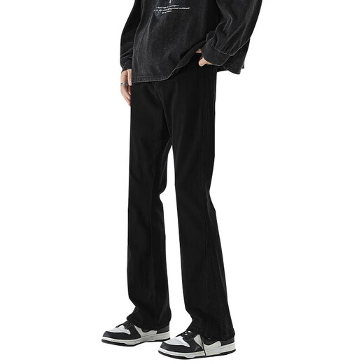 Джинсы Playboy Men's Slim-Fit и модный универсальный черная летняя атмосфера Американская главная улица брюки весна и осенние микро-ткани 9901 Black Micro-Tip L [125-140Jin [Jin равняется 0,5 кг]]]