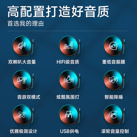 Wanhuo audio computer speaker desktop desktop wired small speaker subwoofer notebook dedicated mini small audio home usb long e-sports game dedicated small rgb