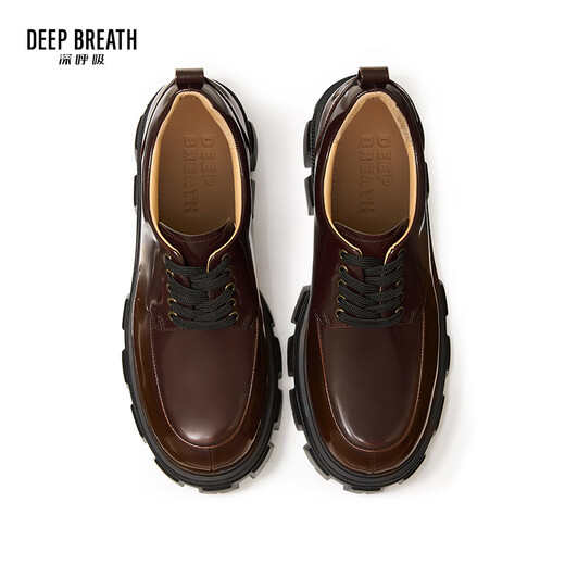 Souffle profonde souffle profonde chaussures de femmes vache vache épaisse semelle basse bracelet gentleman single chaussures femme ax13066 marron 36