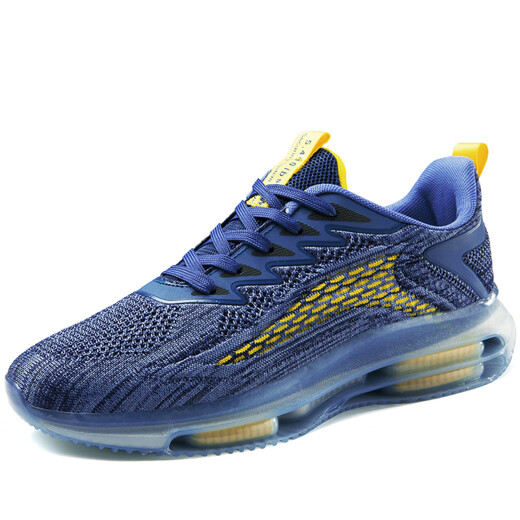 Chaussures masculines Aibos pour les chaussures en maille respirant et épreuve d'odeur pour les sports décontractés Chaussures tendances à la tendance de papa 8021 Bleu + TK757 Gris et vert (2 paires) 42