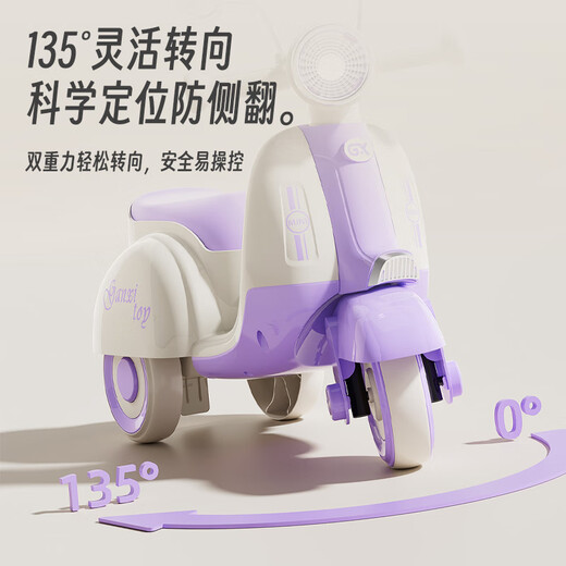 Gilfort children's tricycle bicycle children's car 1-3 years old baby tricycle balance car 1-3 years old children's stroller pink | music light + storage box + anti-skid wheels