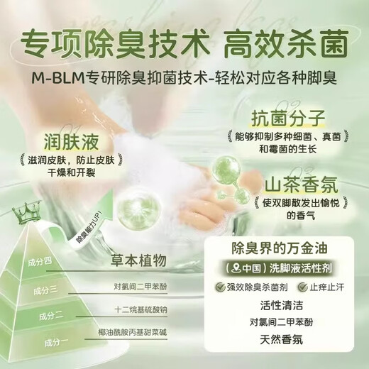 Chuman Foot Wash Deodorizing, Antibacterial, Sterilizing Athlete's Foot, Stinky Feet, Sore Feet and Sweat Fragrance, Long-lasting Fragrance Foot Soak, Unisex, Camellia Foot Wash*1 Bottle, Same Camellia Deodorant Foot Wash TOP from Donglai