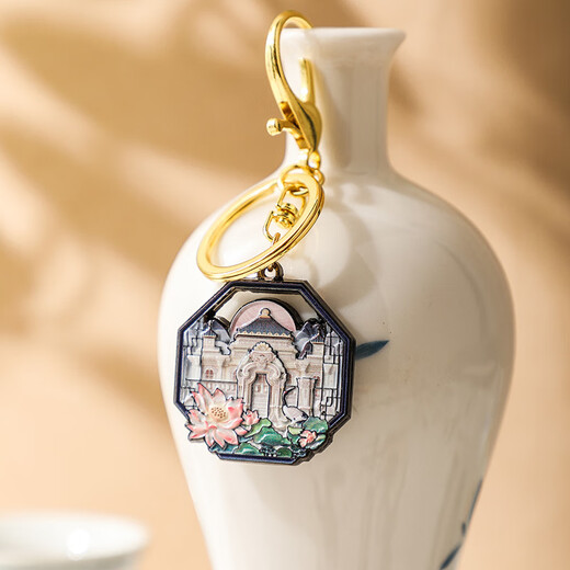 Beijing element keychain original design bag pendant pendant car keychain gift accessories small pendant Tiantan