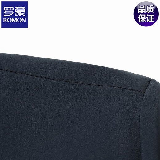 罗蒙双面穿男士商务休闲夹克春秋季新款工装上衣服时尚百搭行政外套男 蓝色【立领】 L (175) 【120-140斤】