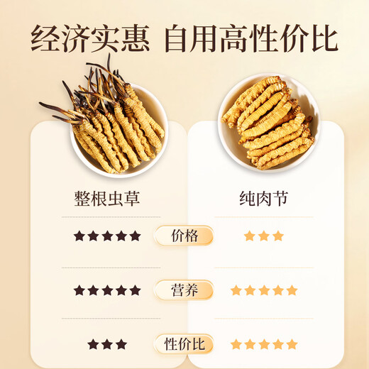 紫蓝花海冬虫夏草10g(18-21根) 全虫断草甄选断虫草营养品滋补品自用