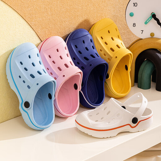 New style children's hole shoes for summer drifting men and women's parent-child garden shoes for indoor and outdoor slippers size 30-45 painted dark blue 34-35
