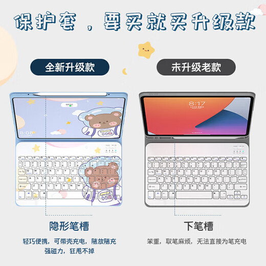 
Shell Xiawei iQOO Pad5 Pro 13-inch Protector Case 2025 New Magnetic IPA2575 Bluetooth Keyboard Tablet Shell Standard Mouse Set Mist Blue Protector Case + Space Bear Keyboard + Gift Pack iQOO Pad5 Pro 13-inch
