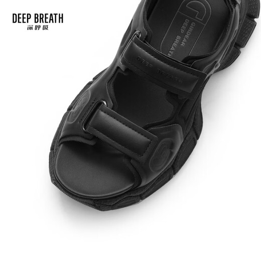 Souffle profonde souffle profonde chaussures de femmes décontractées velcro épaisses sandales sandales féminines ax14110 noir 38