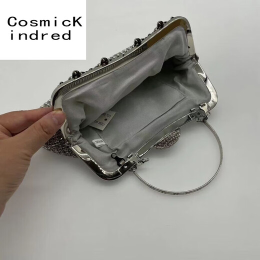 CosmicKindred new rhinestone handbag with cheongsam evening dress bag hand grab bag chain diamond bag celebrity dinner bag golden