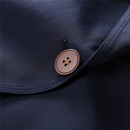 Shang Jing Windbreaker Jacke für Frauen mittelgroße kleine doppelte Farbfarbe High-End-Mode schlanker Windbreaker Marine Blue L.
