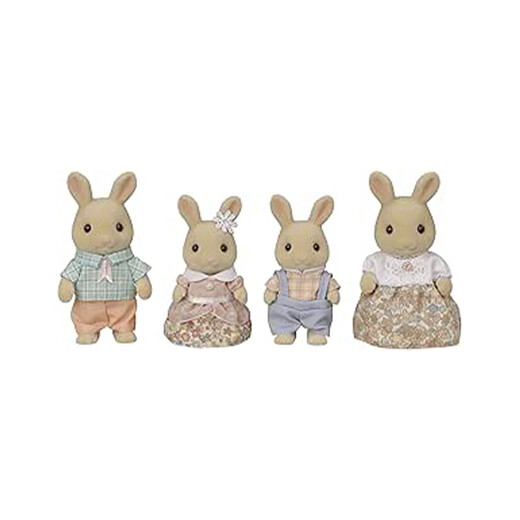 Sylvanische Familien Japanische Version der Milch Kaninchenfamilie spielen Haus Girls Toys Puppe Set Geburtstagsgeschenke Kindergeschenke