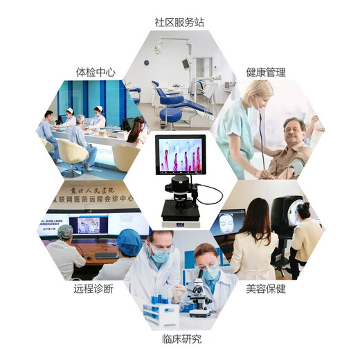 道恩高清微循环检测仪专业无创甲襞手指末梢血管流速显微观察仪器 超清680倍XW880+8寸屏 畅销款