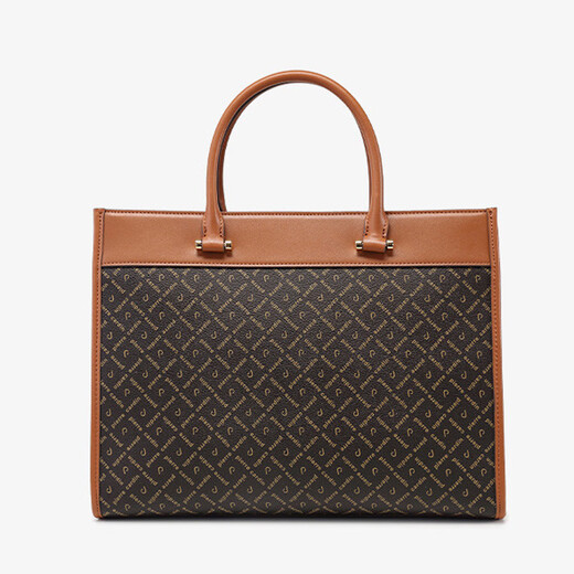 Pierre Cardin Frauenhandtasche große Kapazität Eins Schulter -Crossbody -Tasche Tasche vielseitige Mama -Tasche Frauen Urlaubsgeschenk für Freundin Brown/Gelbbraun 340*135*260 mm