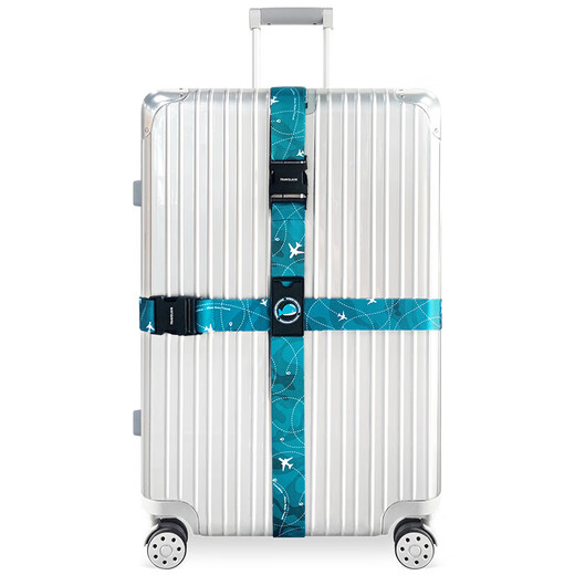 Floß-Core-Kreuz-Packgürtel-Koffer-Befestigungsgürtel Reise tragbare dicke Kleidung-resistente Koffer Check-in-Bündelbandpackung Packung Krawatte Fliegende Wahrzeichen Blau