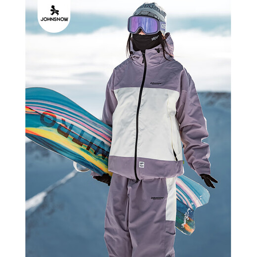 John Snow Ski -Anzug koreanische Version Single und Doppelbrett Männlich und weiblich gleiche Style Paaranzug Außenerd und warm Dupont Baumwolle Schwarz Puntu Cloud Grey L.