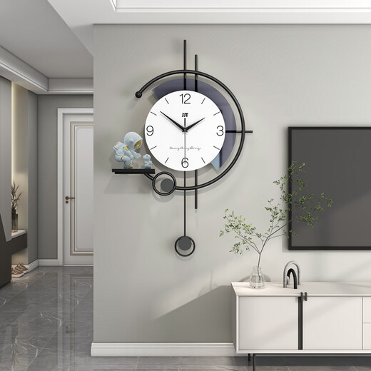 Jiujiuda modern simple clock wall clock living room 2025 new Internet celebrity atmosphere home fashion restaurant creative clock wall hanging