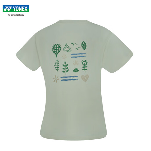 尤尼克斯尤尼克斯羽毛球服男款yy运动服16671CR 吸汗短袖T恤短裤环保系列 女款T恤16835BCR薄荷色 M