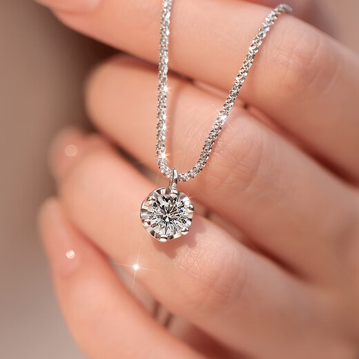 Pt950 platinum moissanite diamond necklace women's clavicle chain women's high-end gift for girlfriend and wife Valentine's Day light luxury model baby's breath necklace 2 carats