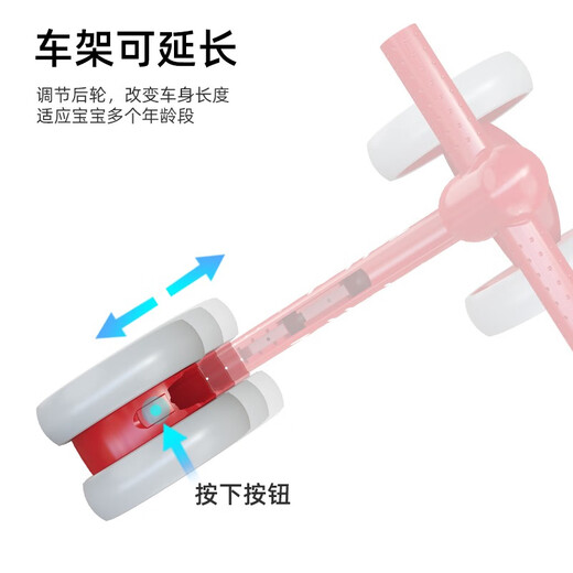 TAKBEBE 塔克贝贝儿童平衡车无脚踏宝宝滑行车小孩滑步车1-3岁婴儿防侧翻学步车T11 T11滑行车 红色