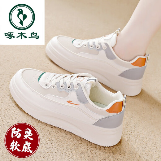 
Woodpecker genuine leather breathable soft sole shoes for women 2025 new fashionable and versatile flat shoes for women for women Q1656 khaki [normal style] 35
