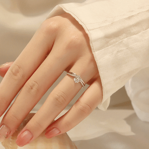 Pt950 platinum princess crown moissanite diamond ring ring design sense couple ring Chinese Valentine's Day gift for girlfriend No. 8 light luxury princess crown 0.5 carat