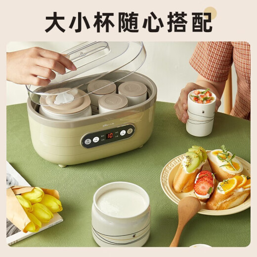 小熊（Bear）酸奶机 家用全自动定时自制米酒机泡菜机 送陶瓷6分杯小型 微电脑智控免看管