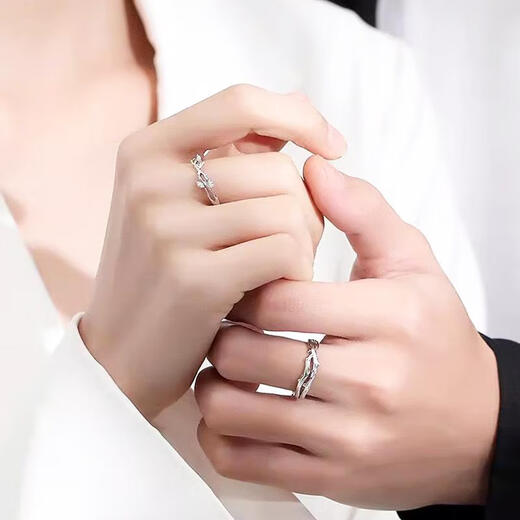 DRIG ring couple ring men and women sterling silver 2025 new light luxury proposal confession wedding anniversary birthday gift for women with branches ring light luxury gift box