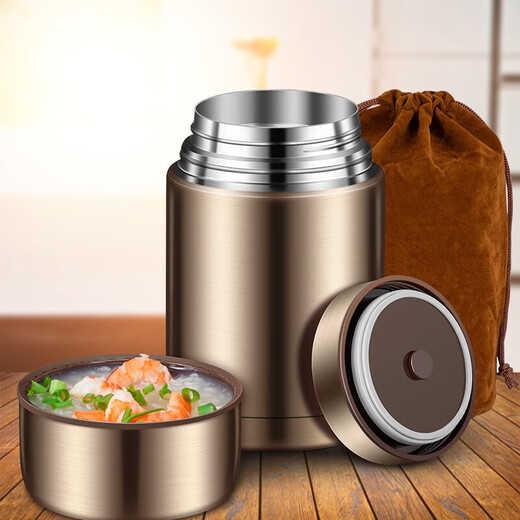 LOCKZI stew beaker 316 stainless steel smoldering beaker wide mouth large capacity porridge artifact thermos pot 316 stainless steel rose red single cup 0ml 800ml