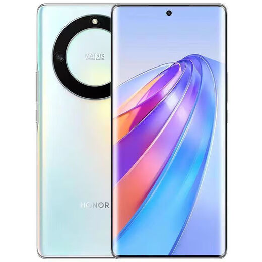 Honor X40 5G mobile phone dual-sIM dual standby Snapdragon 695 processor 6.67-inch ultra-definition large screen 5100mAh large battery 40w fast charging Students' preferred backup Fantasy night black Curved screen Support fingerprint + face 8GB + 128GB [Package 2]