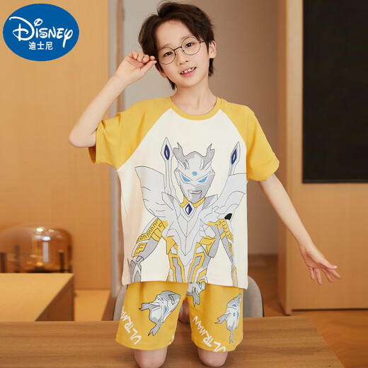Disney children's pajamas boy Cerro short-sleeved 2025 new summer pure cotton baby boy home clothes medium large children thin N682 Brae chooses armor form [new style] 170 10 sizes [103-112cm/40Jin [Jin equals 0.5 kg]]